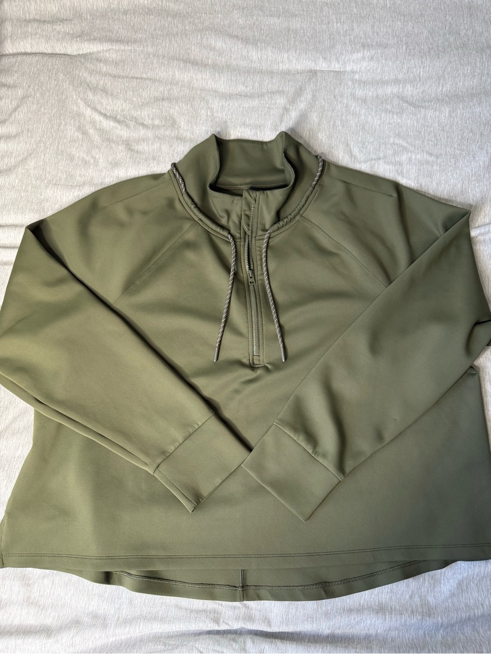 Avia Olive Half-Zip Pullover Sweatshirt